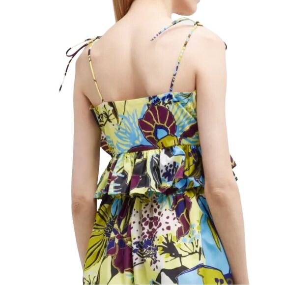 Tanya Taylor Claudette Floral Top in Zest Multi 4 NWT - Picture 4 of 12